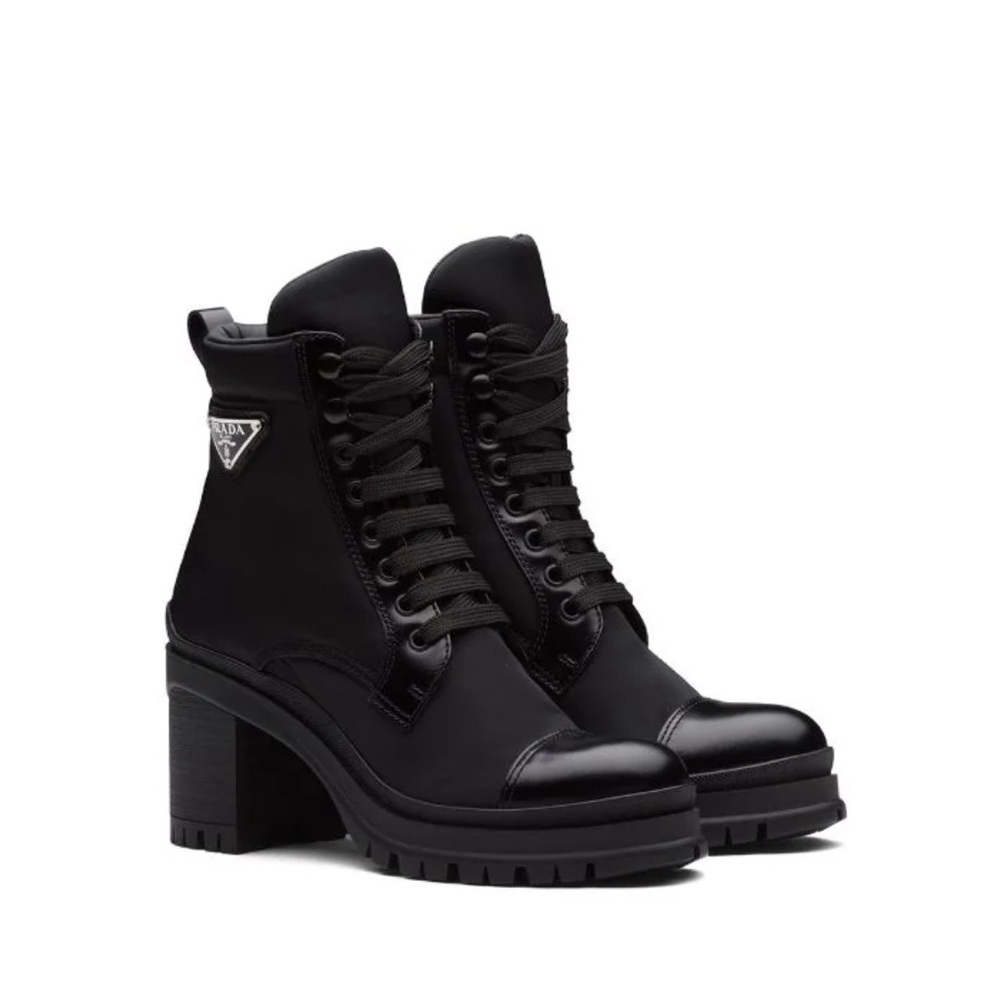 Prada with box nylon new booties, black size 36.